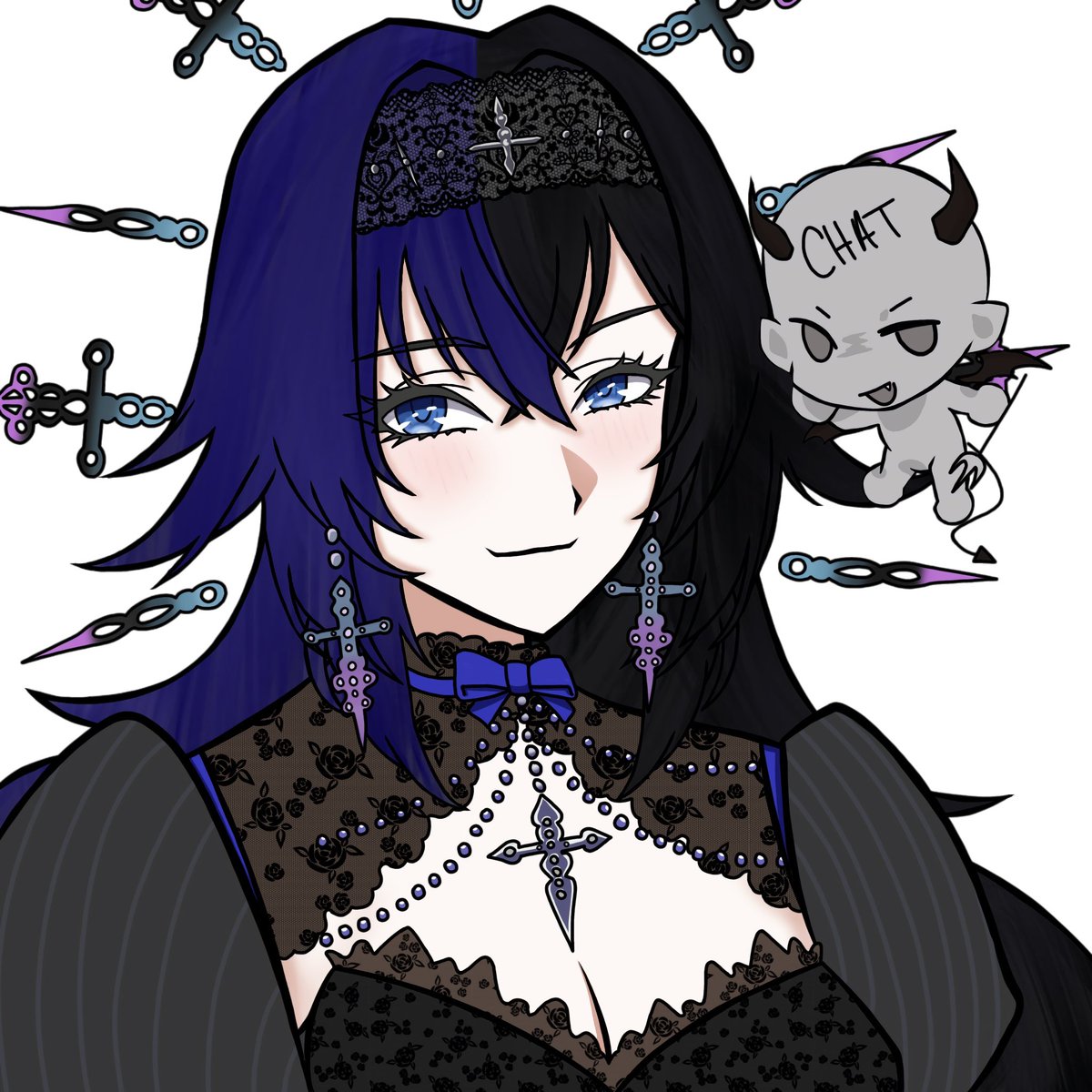 NyxTheReaper31's tweet photo. My chat when it's late night IRIAM streams POV: 

Chat: Let's be unhinged 👀

Me: Hmmmmmm sure it's demon hours anyways teehee 🤭

#Iriam #IRIAMUS #pngvtuber #latenightstream #NyxBlackveil #iriamus #IRIAM #NyxsHalo https://t.co/0waJW8aU3b
