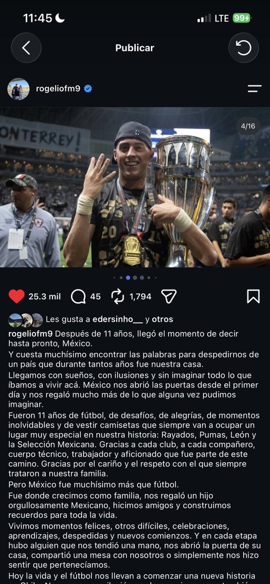 SomosRayados's tweet photo. Rogelio Funes Mori, nuestro máximo goleador y campeón de todo, se despido de México…

Sufrimos mucho juntos, Mellizo, pero a pesar de todo el camino, te amamos.

HASTA SIEMPRE. https://t.co/WPEVDzn4Ho