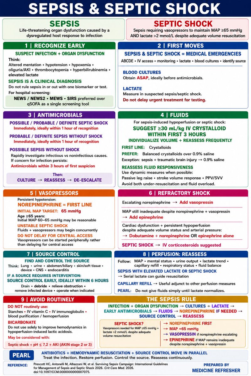 notes4medicine's tweet photo. Sepsis and Septic Shock https://t.co/lR0o856F1L