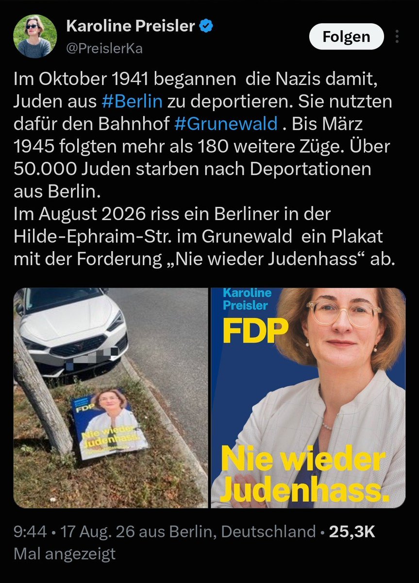 ffenhaus's tweet photo. @PreislerKa @Glichzer Erst vergleichst du ein abgerissenes FDP Plakat mit dem Holocaust, jetzt diese paranoide Nummer.

Kann es sein dass du ein bisschen durch den Wind bist seit dem dein Mann dich für ein Pornosternchen verlassen hat? 

Gönn dir mal Urlaub in den Alpen oder in Eritrea https://t.co/SVS0a0bv7V