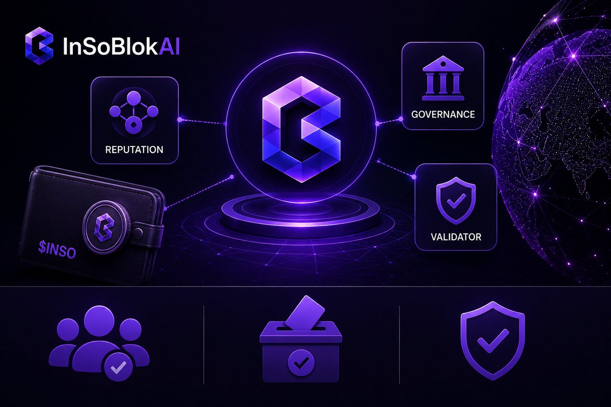 ExperienceSeg77's tweet photo. What caught my attention about @InSoBlokAI is how it connects reputation with participation.

It’s not just about holding $INSO.  TasteScore can influence governance and validator eligibility.

That makes reputation part of how the ecosystem works. 💜

$INSO  #Airdrop $ETH https://t.co/yTURE8uuAq