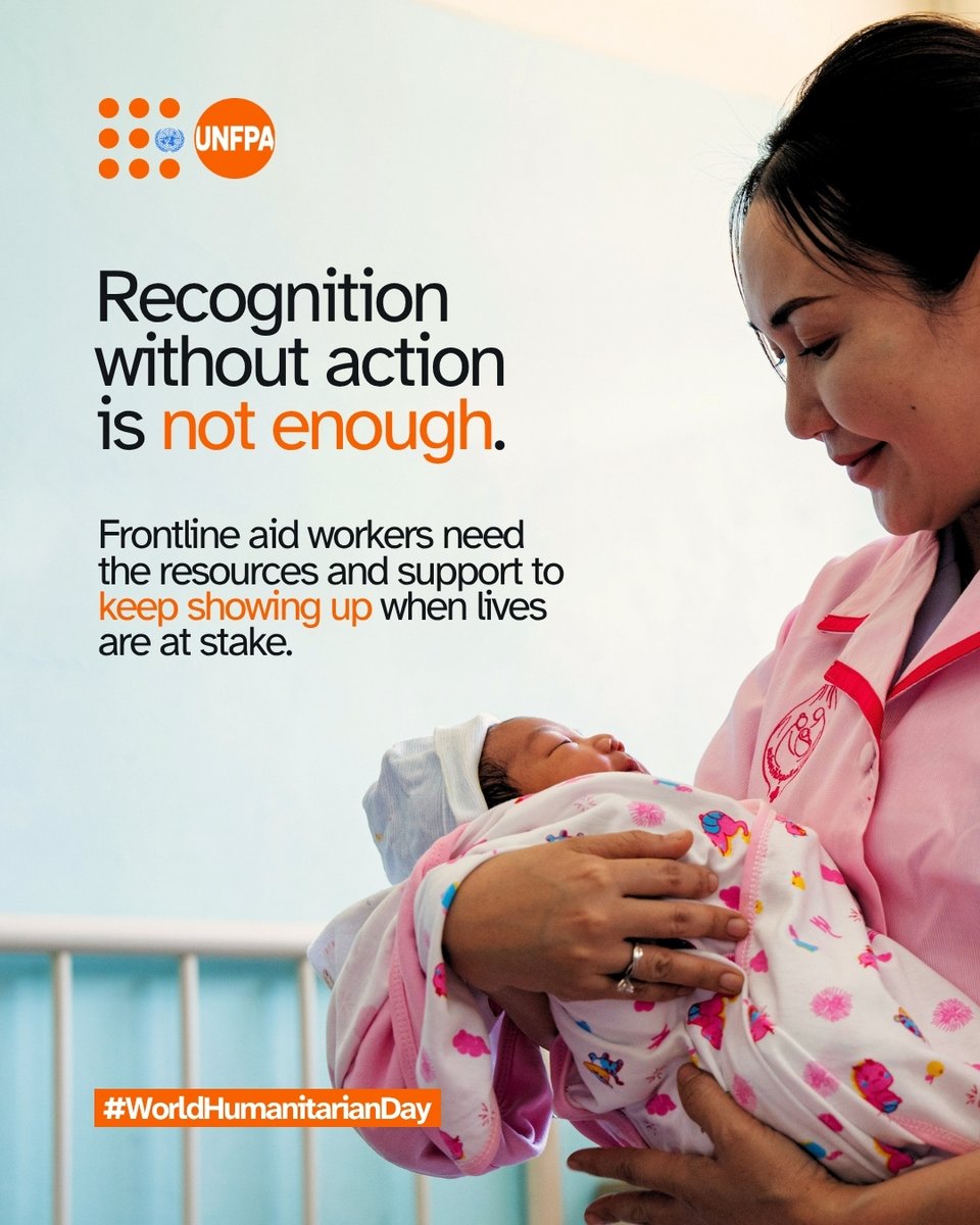UNFPACambodia's tweet photo. This #WorldHumanitarianDay, honour must become action: protect funding, keep clinics open, support frontline workers and keep #RightsAndChoices within reach. 

#ActForHumanity https://t.co/9MmXolqNrr