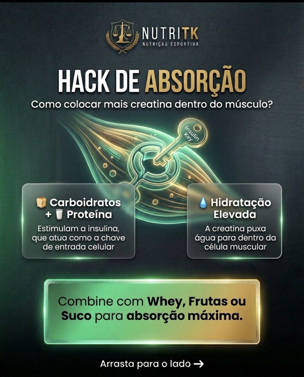 nutritk's tweet photo. Combinação ideal: Consuma junto com carboidratos (ex.: frutas, suco de uva) ou proteínas (ex.: Whey Protein) para acelerar e otimizar a absorção. https://t.co/JOKrXyeVWs