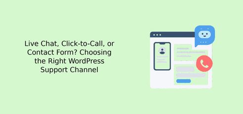 PremioPlugins's tweet photo. Live chat, click-to-call, or a contact form? Compare these WordPress support channels and choose the right fit for your website: https://t.co/uGEtQkLTdC https://t.co/8J2nQTQ2qY