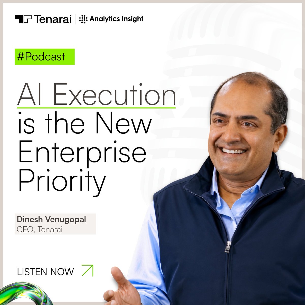 tenaraiglobal's tweet photo. Everyone's piloting AI. Few scale it!
@dvenugopal joins Priya Dialani on the #AnalyticsInsight podcast to unpack what separates the two: aligning LLMs & data readiness with value creation, and outcome-driven problem-solving over task-based coding.
โก๏ธ https://t.co/3oWCA7Vqge https://t.co/Rg0VQbCLrM