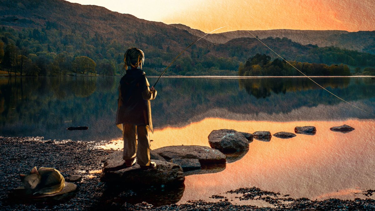 KazanagiMusic's tweet photo. 旅の途中で訪れる風景を、ひとつだけ🌿

静かな湖畔。
水面を眺めながら、しばらく足を止める旅人と小狐。

Lake Day / 湖畔のひととき

この場所の音も、いつか旅の中で。

#lofi #Kazanagi https://t.co/01TdGAfKEw