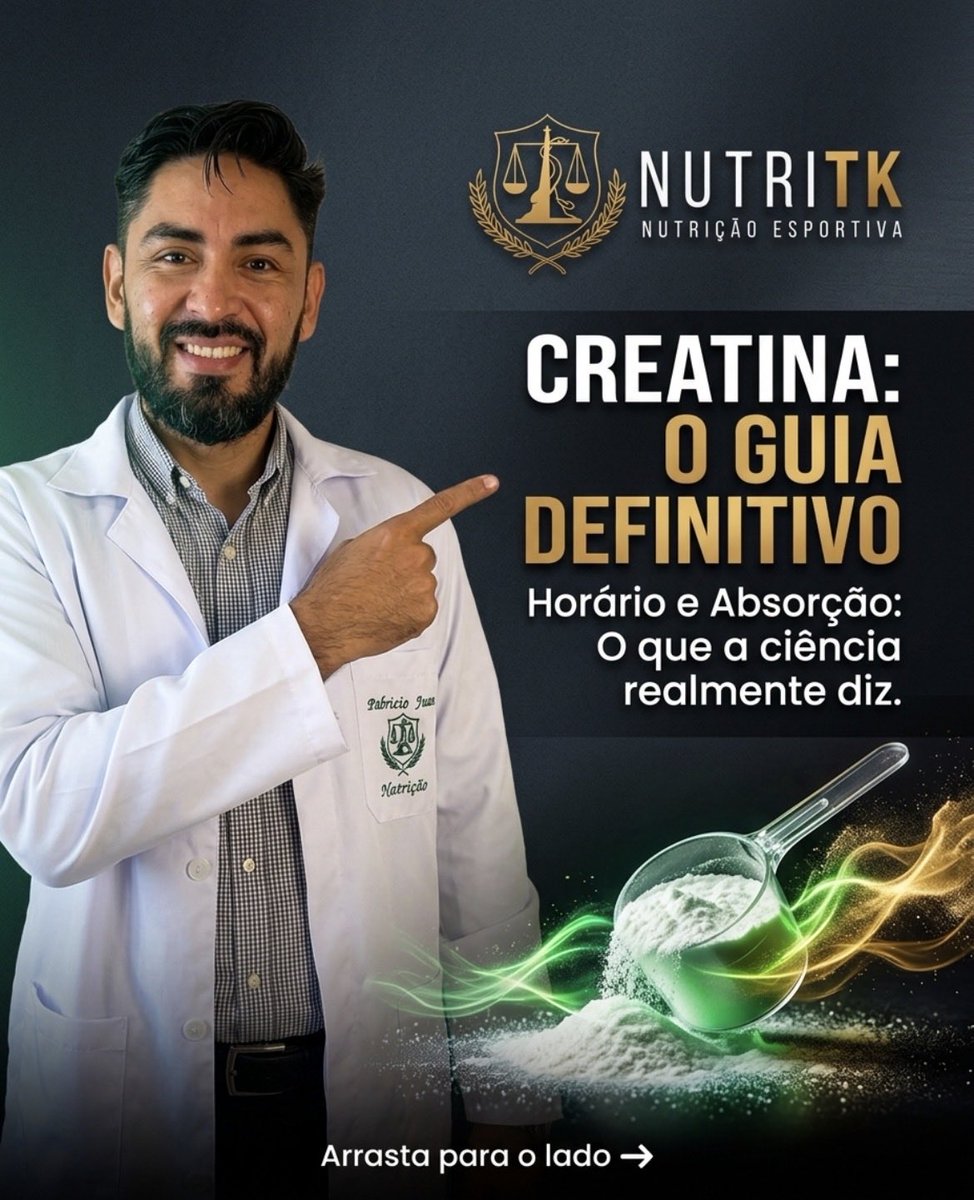 nutritk's tweet photo. CREATINA: O Guia Definitivo de Horário e Absorção. 🧵👇 (Abra o fio para entender tudo) https://t.co/Paqubx2KBC