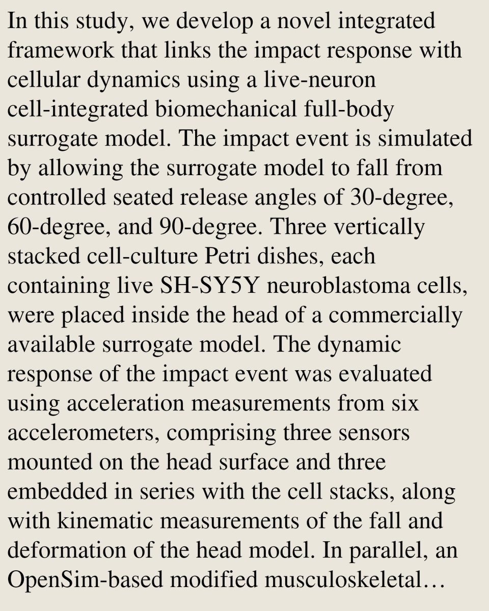 CVCY's tweet photo. Head Impact Characterization and Cellular Response of a Live-neuron cell-integrated Biomechanical Full-body Surrogate Model

Raisa Akhtaruzzaman, Mohammad Ibrahim Hossain, Rahid Zaman, Ashfaq Adnan
https://t.co/k7gWBIzKew [𝚚-𝚋𝚒𝚘.𝚃𝙾 𝚚-𝚋𝚒𝚘.𝙽𝙲] https://t.co/SYFik8goBM