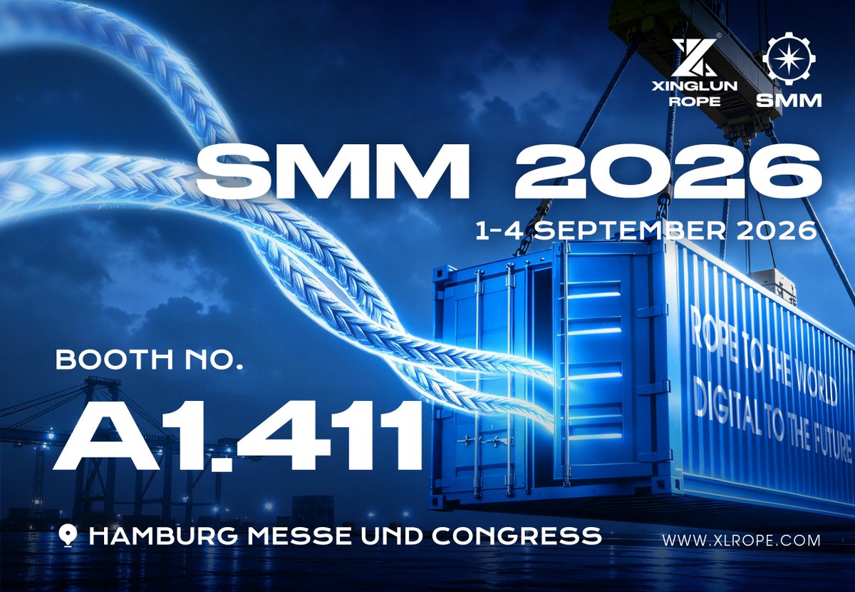 XLROPE's tweet photo. SMM 2026, see you in Hamburg! 
We're heading back to Hamburg with new themes and forward-looking practices.
📍 Visit us at A1.411 and discover how these solutions can bring new value to your vessel operations.
#SMM2026 #Shipping #Rope #Maritime #Hamburg https://t.co/zYvShyyEQT