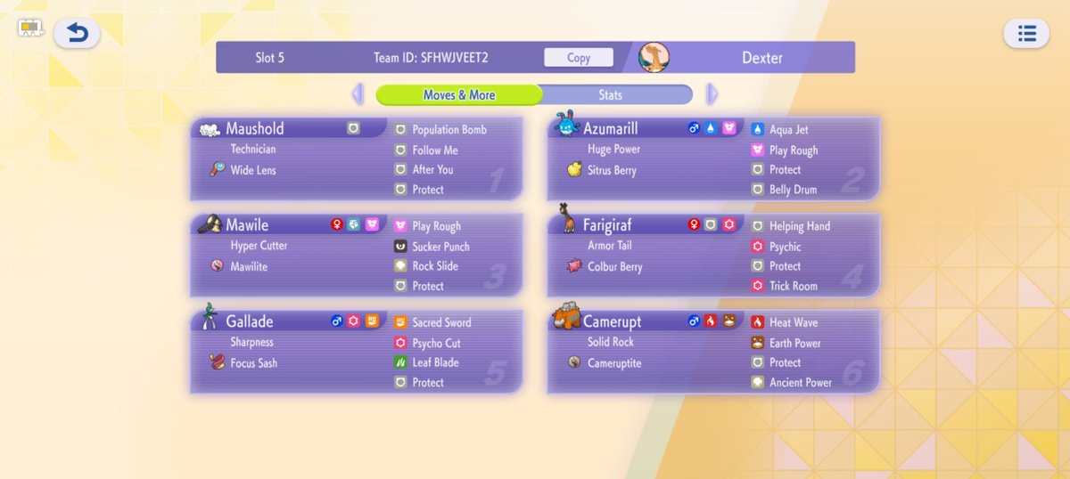 HoshinoCPA's tweet photo. Sharing my Hard trick room team inspired by @toracado0205🫡 as well as @CybertronVGC🫡 videos that helped me won a 200+ local tourney and almost made Champion tier

Features belly drum Azumarill, offensive Maushold with 2 mega on Camerupt and Mawile

Code: SFHWJVEET2

Guide 👇1/2 https://t.co/KQzUlAIG4v