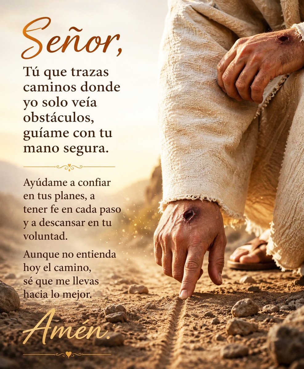 Pildorasdefe's tweet photo. Señor, ayúdame a confiar y guíame; sé que me llevas hacia lo mejor, aunque ahora no entienda.

🙌 https://t.co/Yaac6R5R10