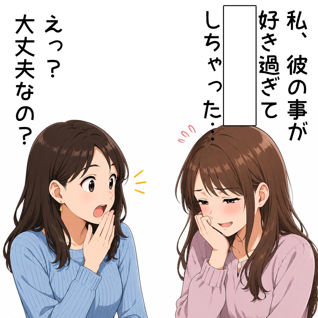 2026yamadasub's tweet photo. ＜大喜利＞
私、彼の事が好き過ぎて【　　】しちゃった・・・
えっ？大丈夫なの？ https://t.co/sqzoBoP5lD
