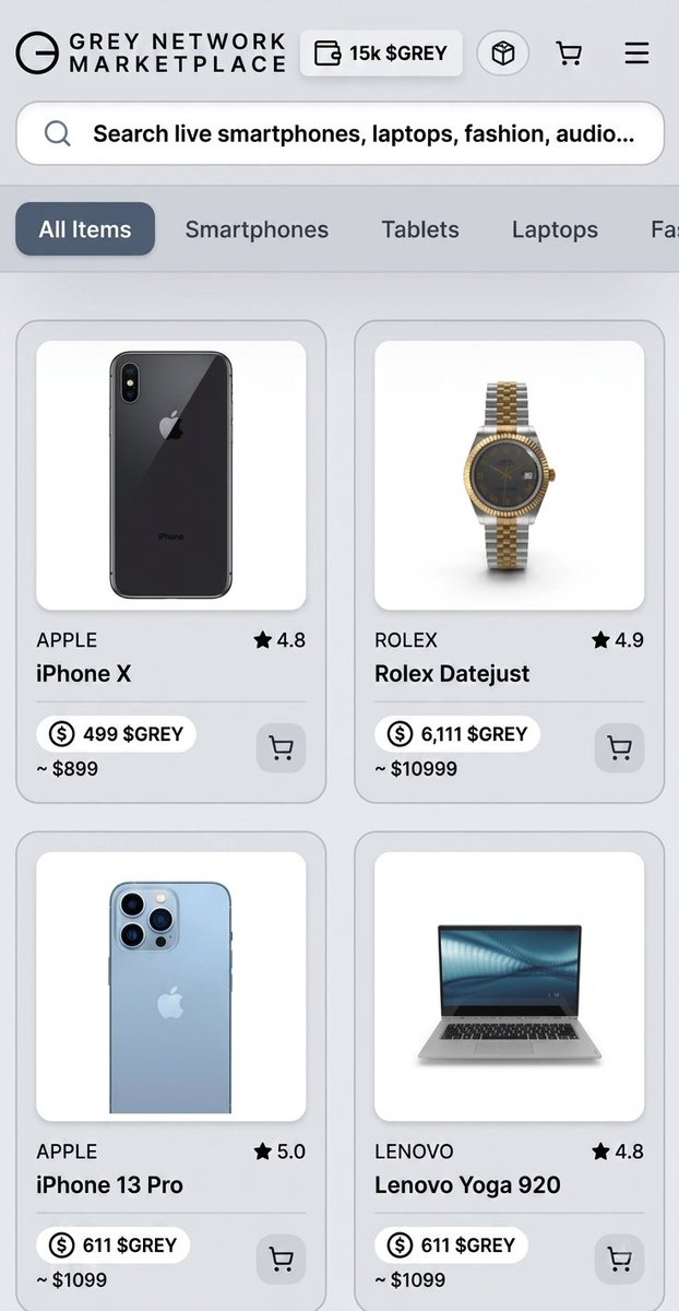 GreyNetw's tweet photo. 📢 Exciting update! The Grey Network Marketplace will be active soon. Use $GREY to buy goods directly from verified merchants with local delivery. It's in active testing now; a part of a bigger plan to give $GREY real-world everyday utility! https://t.co/HqjafSAKkZ
