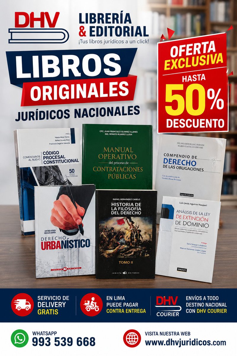 LIBRERIADHV's tweet photo. DHV ofertas exclusivas 📚 de libros Jurídicos originales. https://t.co/BOGPKFSrAa