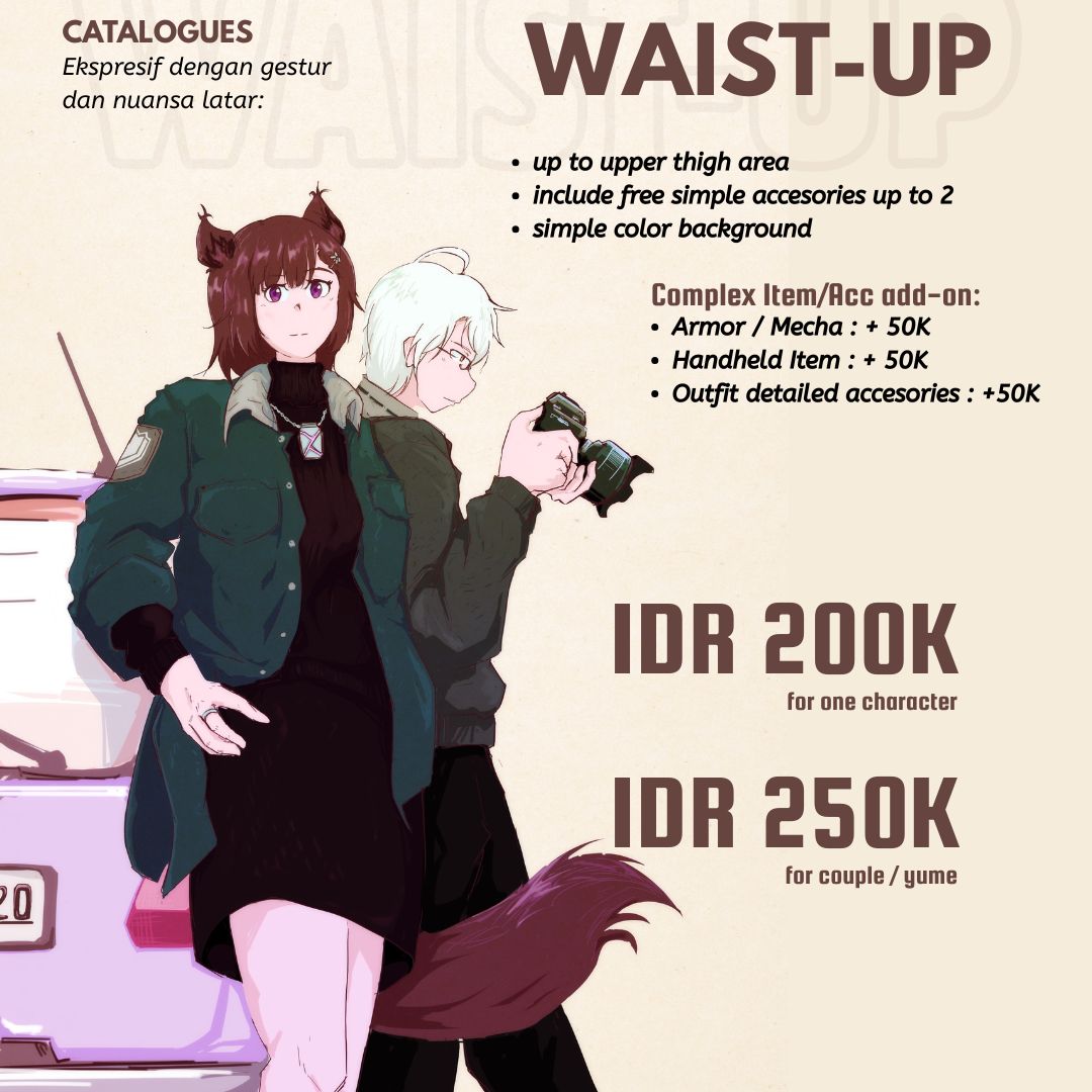 amko_finixT's tweet photo. Tak hanya ilustrasi, teman-teman bisa rikues character sheet kalau mau #OC nya didetailkan! 

Untuk komersil dan negosiasi, langsung DM atau reply di post ini https://t.co/4g3LRIO8MV