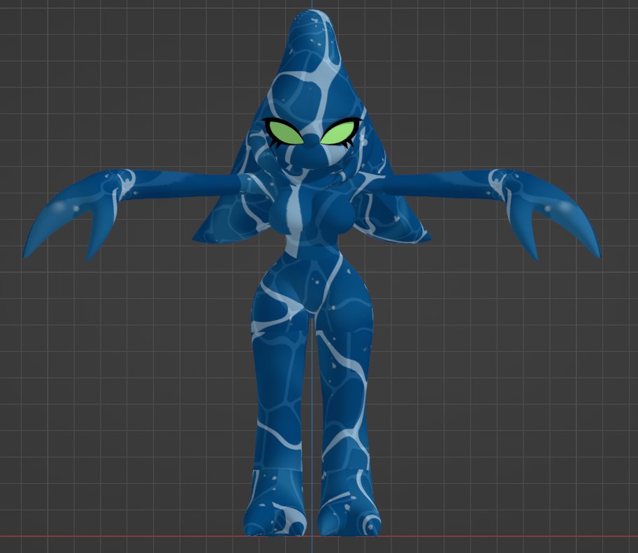 CosmicGyaru's tweet photo. I am getting requests for this one chaos model I did a long while back, I initially made it for VRC and lots of people asked me for it.

The link also includes the original model by Mipsmiyu, which I used with it's blendfile.

https://t.co/US2XElK5Dq https://t.co/c13T6UNqWb