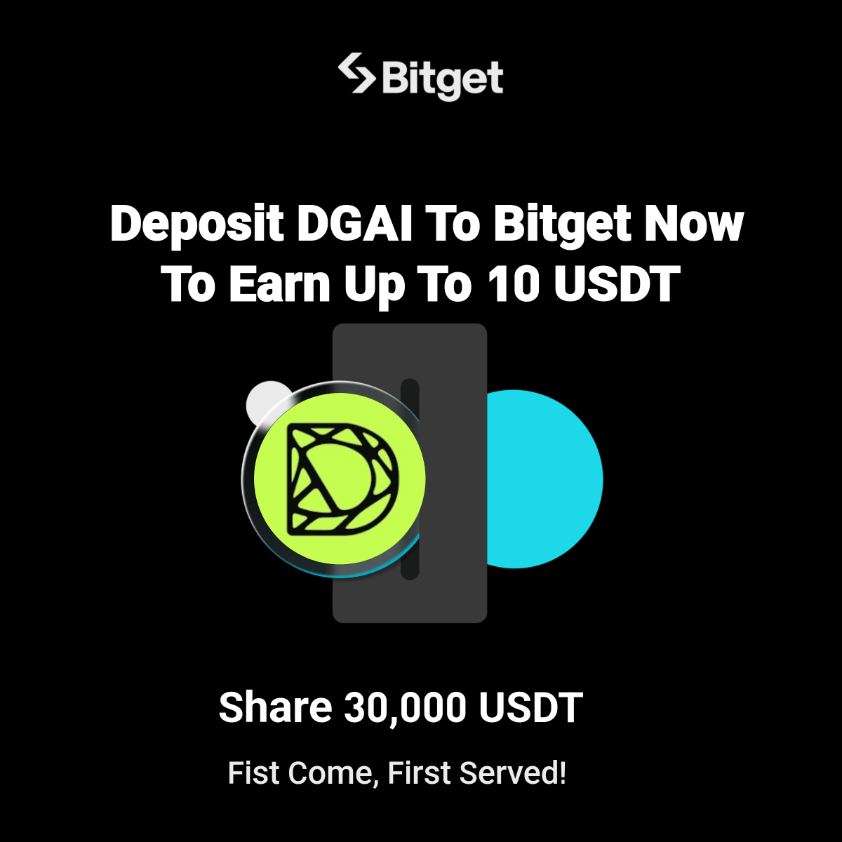 bitget's tweet photo. Pre-deposit $DGAI @dgrid_ai on Bitget and share a 30,000 USDT reward pool.

Deposit $DGAI via the official website to receive the token airdrop and unlock a chance to earn USDT rewards.

Check out more details: https://t.co/EMbpDxURVh

Join now 👉https://t.co/iCCsS2BiTy https://t.co/y45TmKb1Yy