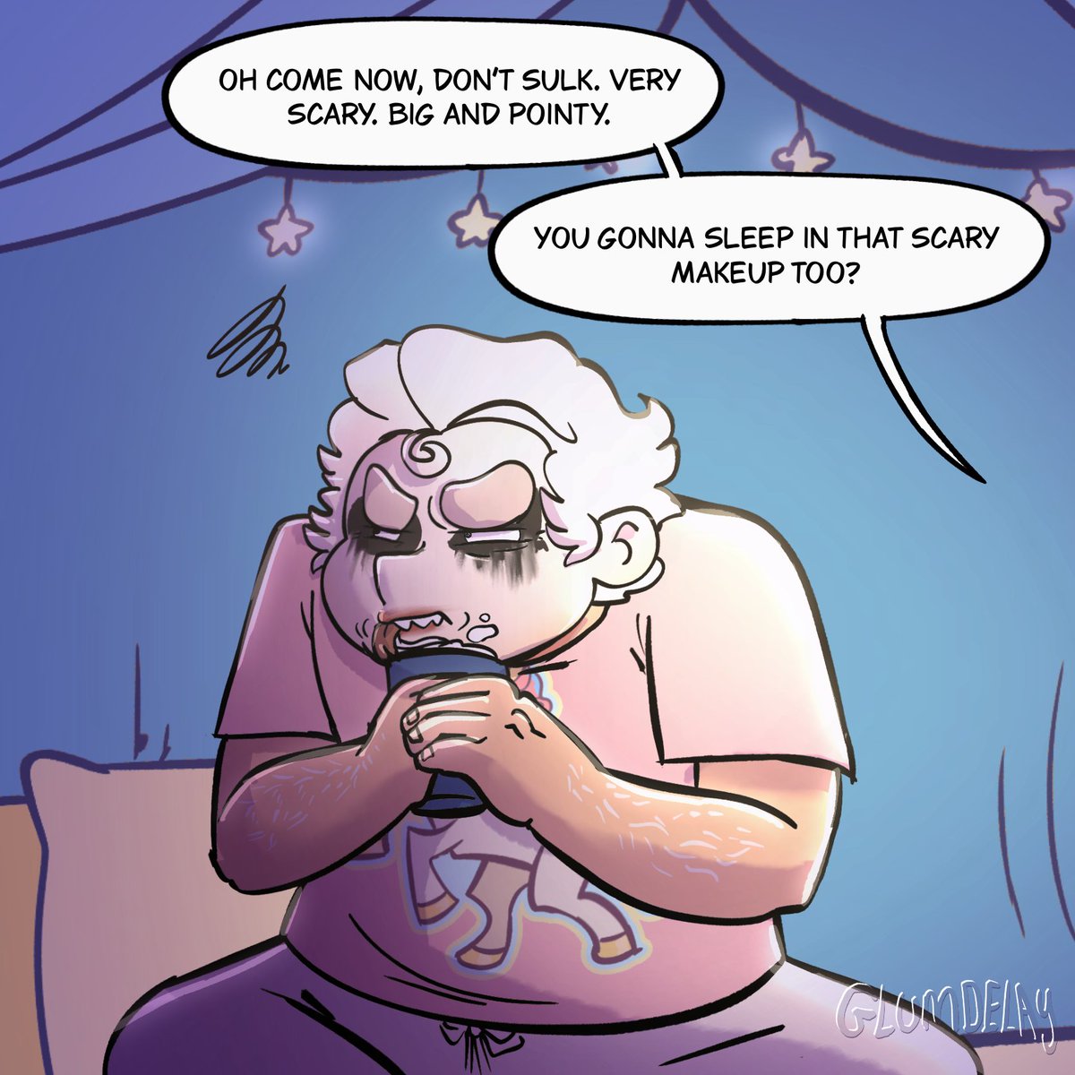 glumdelay's tweet photo. Reverse Omens Sleepover (1/6) https://t.co/o8fZ8lvyMW