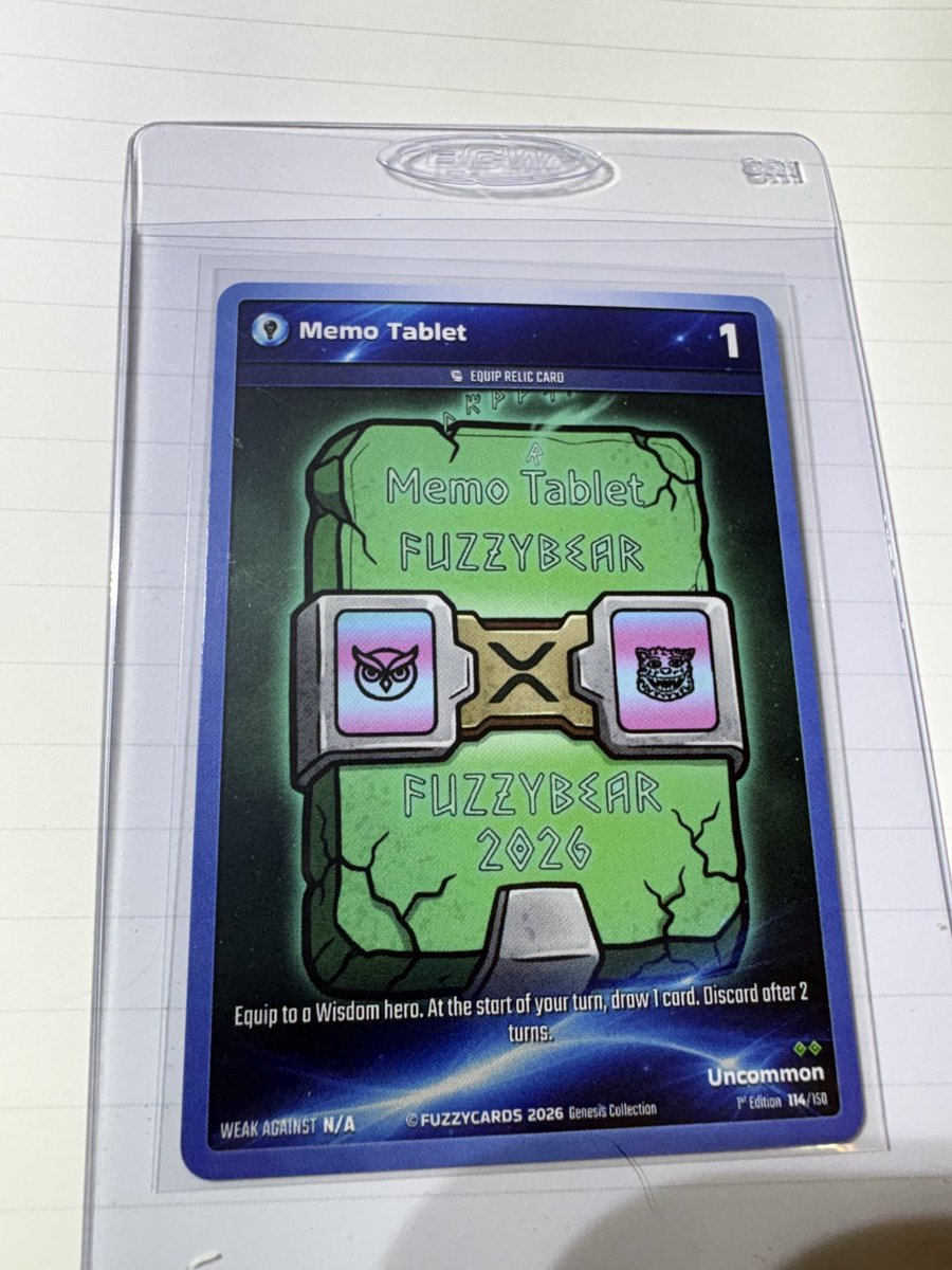 TimTimmyh310's tweet photo. @FuzzyClawX .
#Fuzzycard https://t.co/S2egcrny1F