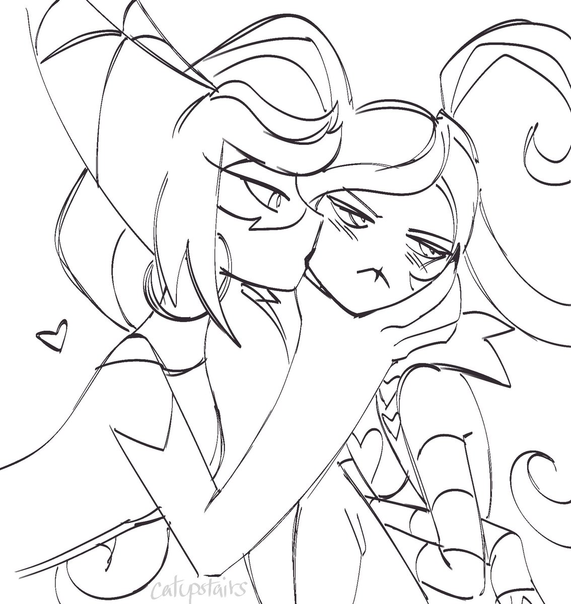 catupstairs_'s tweet photo. Velmilla piece that I don’t know if I’m going to finish it
Me just trying new brush

#velmilla #hazbinhotel https://t.co/xQYfUHmdDt