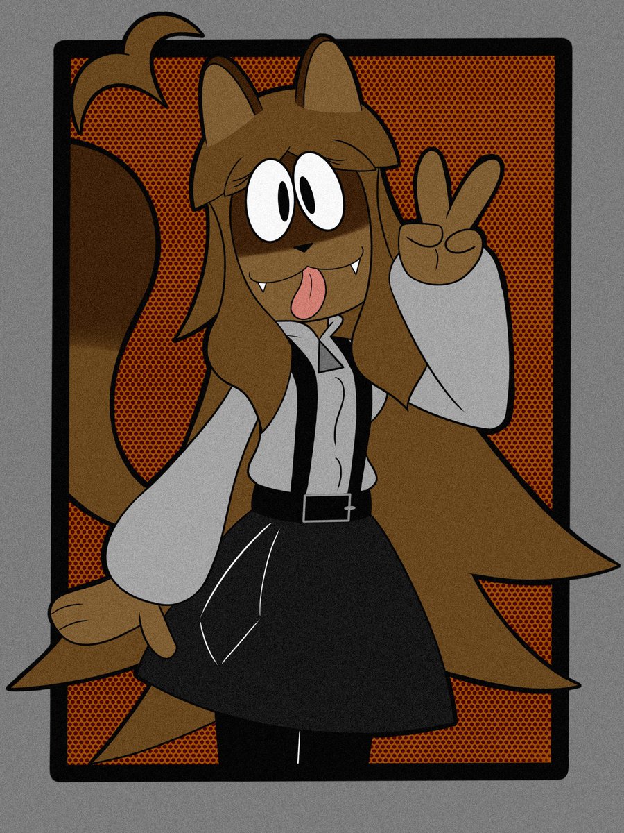 Calvectre's tweet photo. Tori, a ditzy tanuki girl who’s best friends with Jennifer. She’s very supportive of Jenn and enjoys being around anyone. https://t.co/i3J6mVHSbP