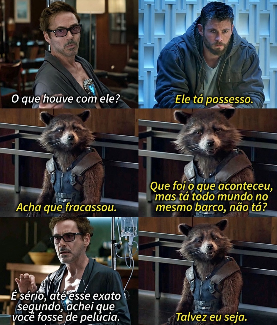 jlinzombie's tweet photo. Qualquer interação entre o Tony e o Rocky é uma mina de ouro. Eles sabem disso.

🎥 Vingadores: Ultimato (2019) https://t.co/V3vkMq7cQC