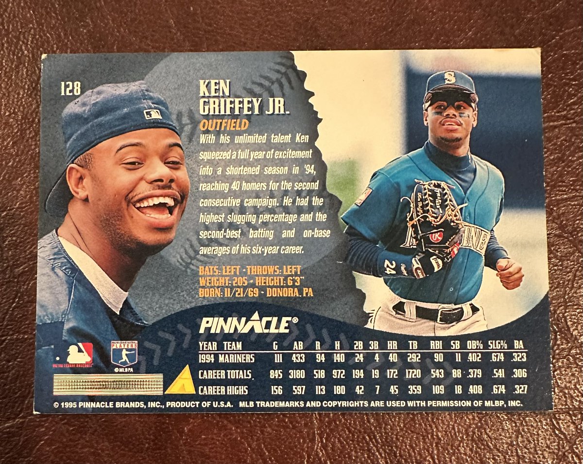 TheGentleman151's tweet photo. @darrenrovell It’s one of my favorite cards from childhood. Still have it since I was 7 years old, and the wear shows it https://t.co/siUmniLju1