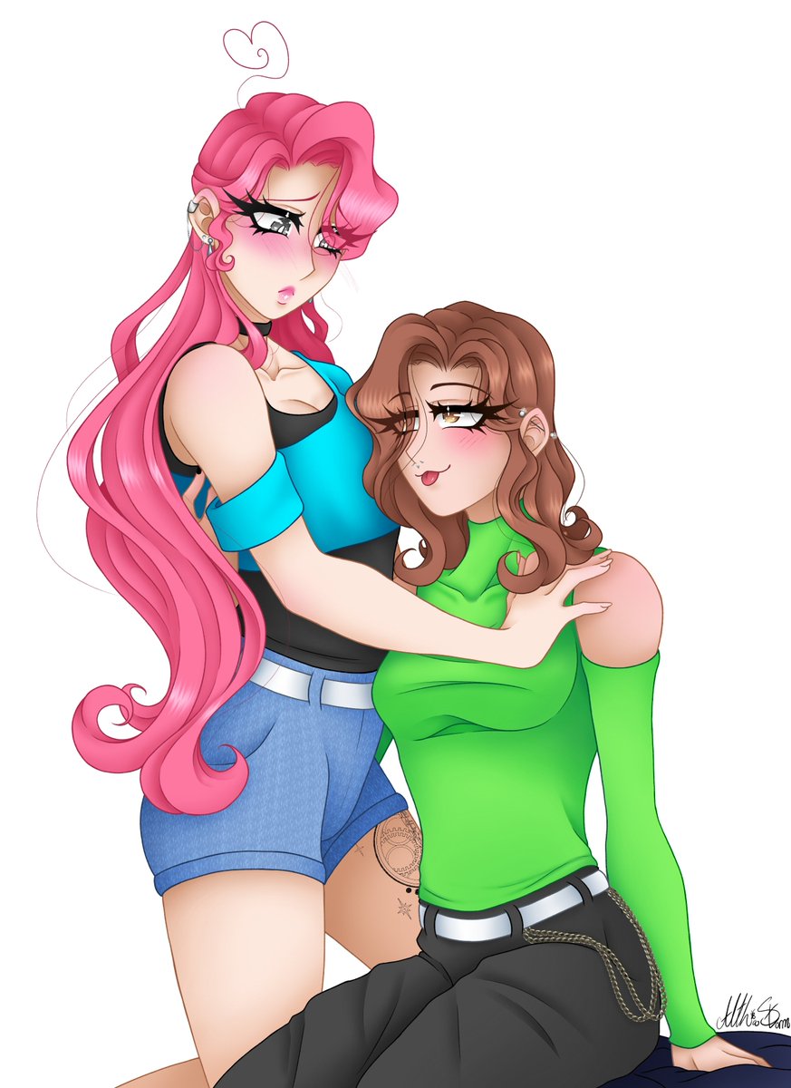 Althia_Storm's tweet photo. What a Tease~ My poor heart can't handle it >///<

#anime #digitalart #girlxgirl #teasing #cute #color #couple #blushing https://t.co/4ebW80YFh6
