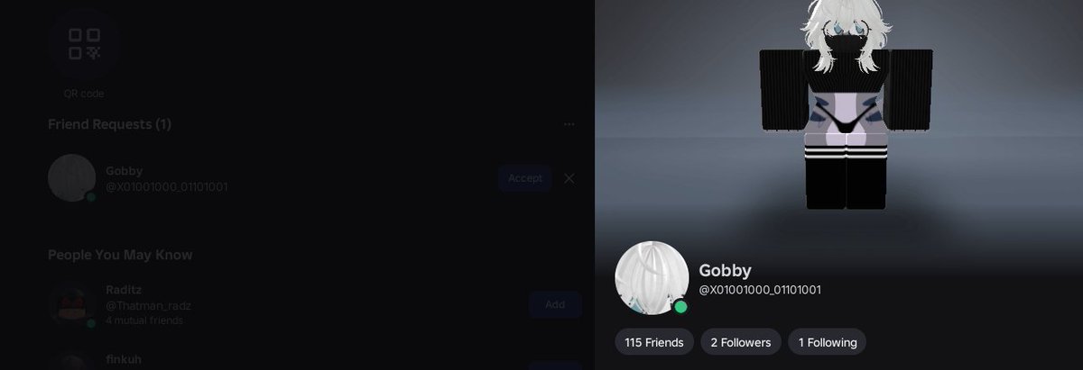 vanboylemon's tweet photo. @scary_gh0st leave me alone bro i told you i was blocking you and you reach out to me on roblox, wearing THIS nonetheless. i do not want people who are just public gooners in my circle of friends so respectfully stop trying to interact with me. it wont go anywhere, so give up on it. https://t.co/KFbxJ4kwne