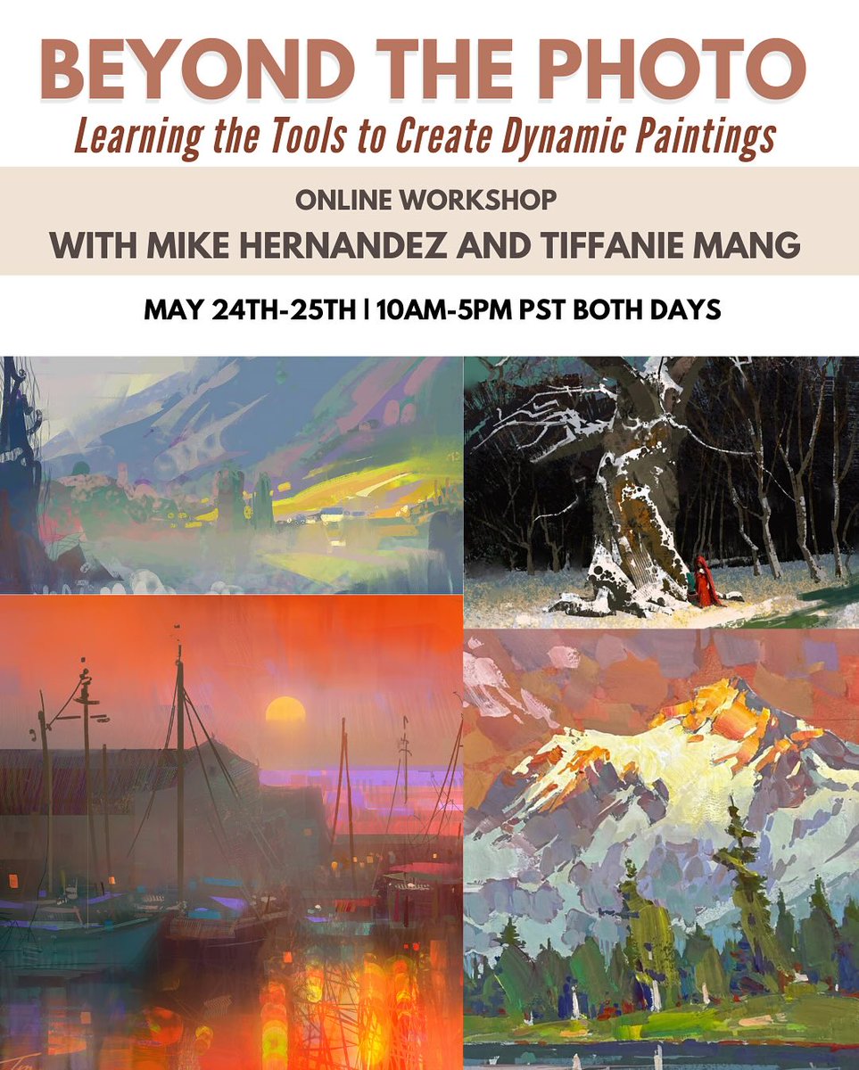 BlackHeartRR's tweet photo. In an upcoming online workshop, we’ll show how to blend fine art and film references into original paintings using composition, value, color, and light. Learn expressive gouache and digital painting, with live feedback on both days. Limited spots. https://t.co/9hZ97GXWcF