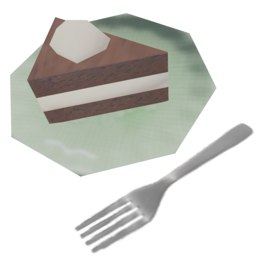 nemuina__zzZ's tweet photo. ローポリチョコケーキ https://t.co/0UOeR6fOw3