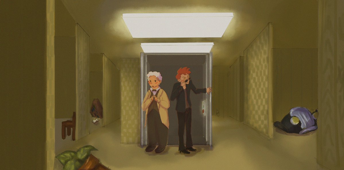 AstroidMel's tweet photo. #GoodOmens X #Backrooms something quick :) https://t.co/xDRFwuh13e