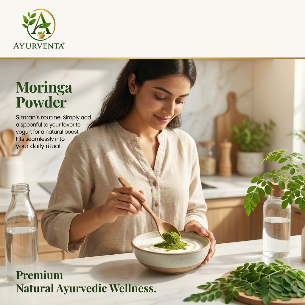 Ayurventa's tweet photo. Healthy routine complicated नहीं होनी चाहिए. 🌿
Ayurventa Moringa को yogurt, smoothie या dal-सब्ज़ी में आसानी से शामिल करें।
Small change. Simple routine. Consistency matters. 🌱
Swipe for easy ideas. 👇
#AyurVenta #RajeevSaini #AyurventaMoringa #Moringa #MoringaPowder #Healthy https://t.co/3HXKLE4juF