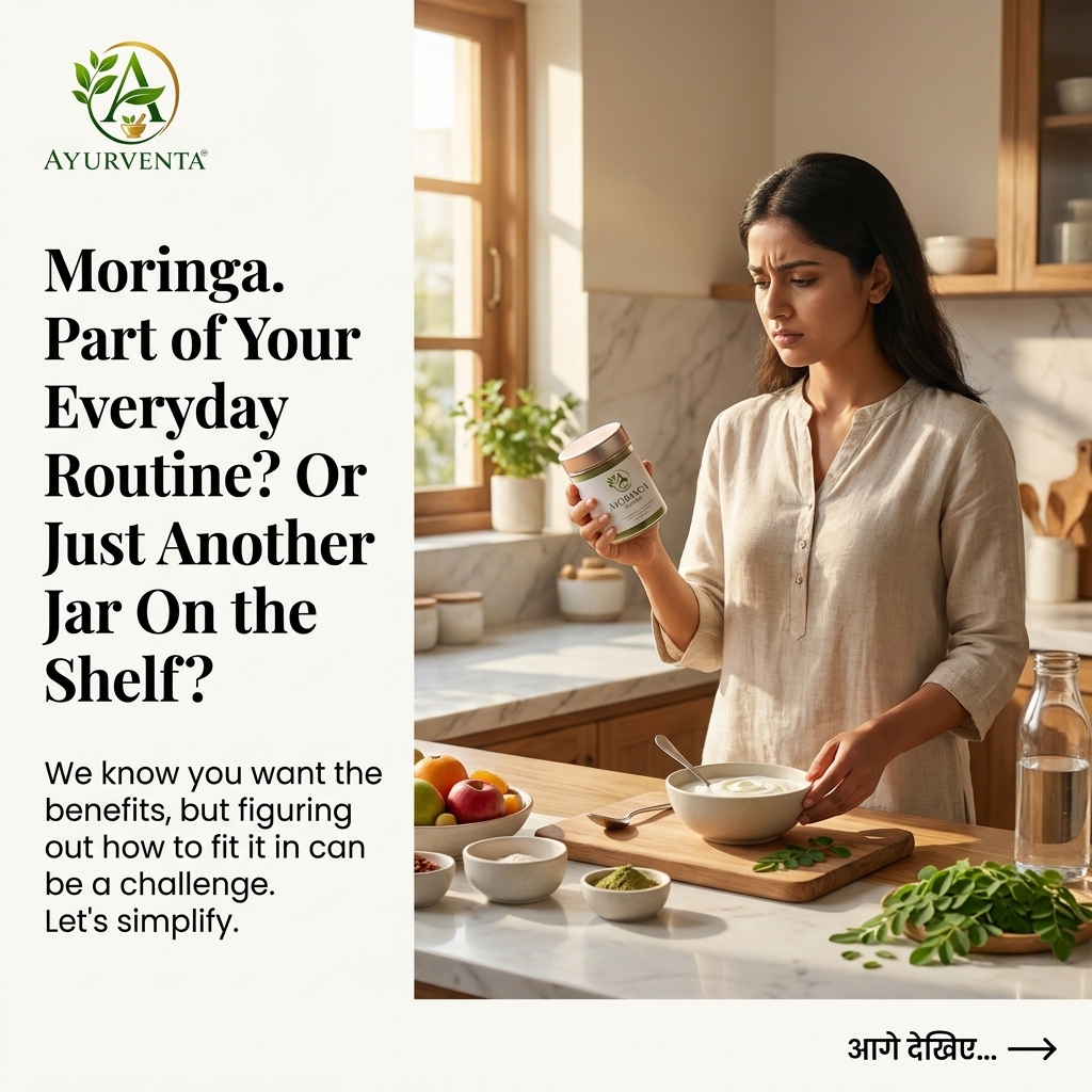 Ayurventa's tweet photo. Healthy routine complicated नहीं होनी चाहिए. 🌿
Ayurventa Moringa को yogurt, smoothie या dal-सब्ज़ी में आसानी से शामिल करें।
Small change. Simple routine. Consistency matters. 🌱
Swipe for easy ideas. 👇
#AyurVenta #RajeevSaini #AyurventaMoringa #Moringa #MoringaPowder #Healthy https://t.co/3HXKLE4juF