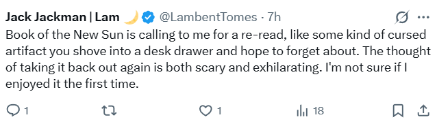 ReReadingWolfe's tweet photo. https://t.co/ckAnhbZJ5X