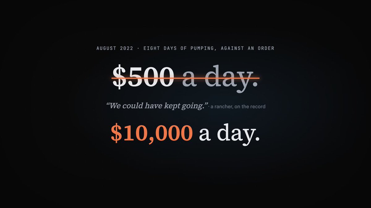 steve_social_'s tweet photo. Ranchers pumped 8 days against a drought order. "We could have kept going for $500 a day." The statute now says $10,000 a day. The rule on the books still says $500.
Curtail closes that gap, live on Google Cloud:
https://t.co/lQhJLNDJzM
#AllThingsAgenticHackathon https://t.co/k84BwRVEXc