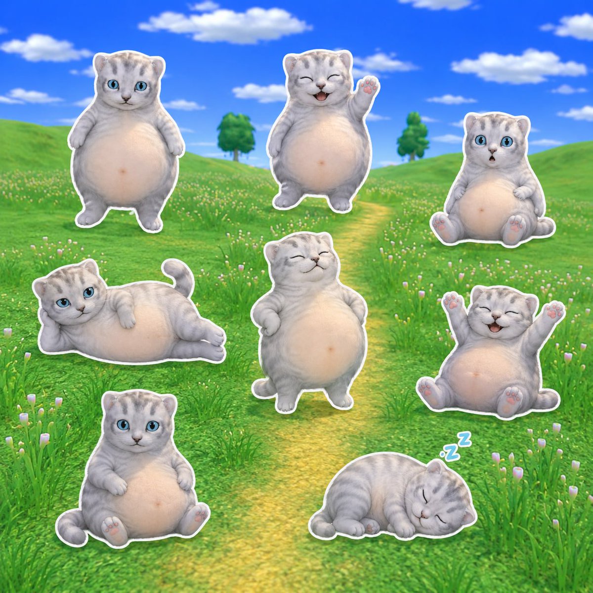 bellycatonsol's tweet photo. The sticker pack is almost ready, what do you think? https://t.co/BggxVlTm5c