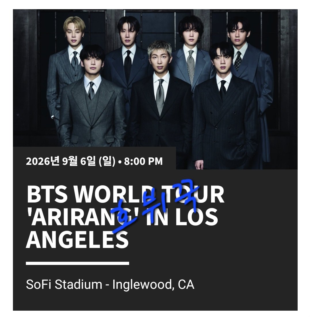 tiffani0007's tweet photo. LA 소파이 콘서트 막콘(9월6일) 티켓 1장을 원가양도 하고자합니다.
415섹션 3열

구매에 관심 있으신 분은 댓이나 DM 해주세요~  

WTS
I’m selling one BTS LA concert ticket for September 6th(D4) at face value
section 415 row 3

​DM me if interested https://t.co/yA6qVi4xZu