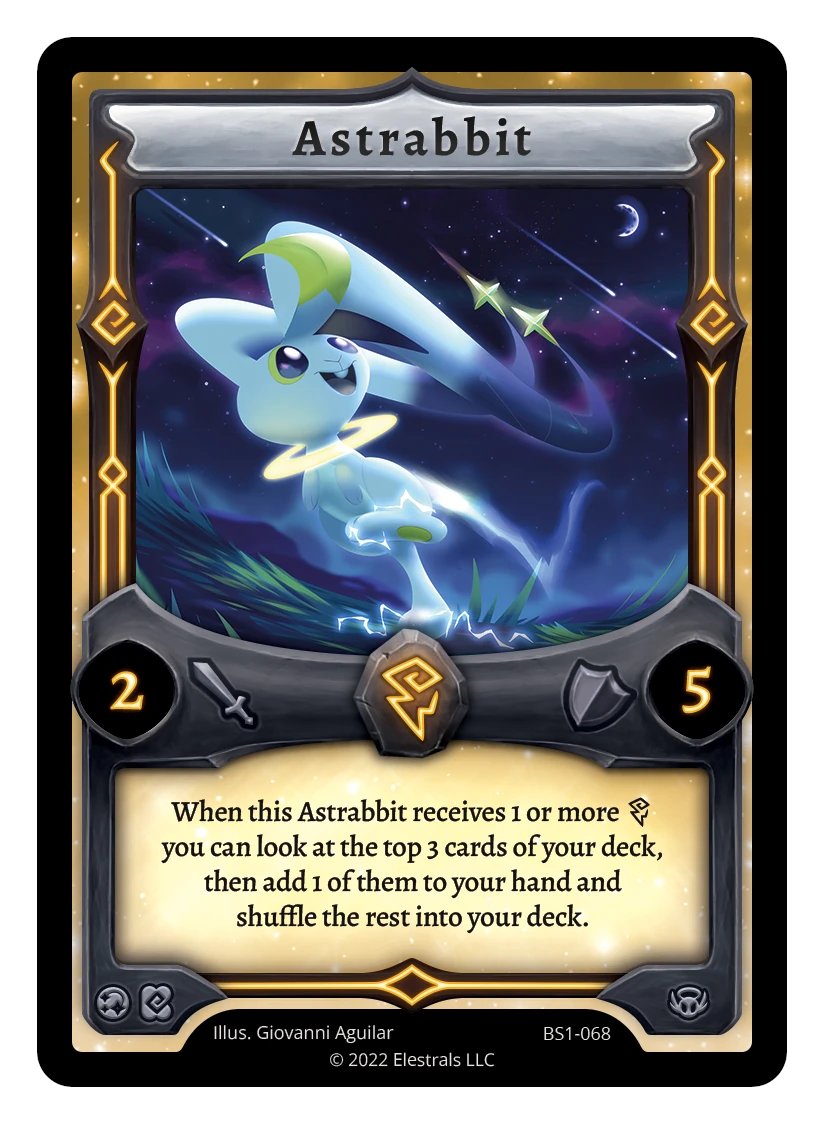 C_and_Cascade's tweet photo. I just started playing the game #ElestralsTCG. I love rabbits so I knew I'd have to make this little guy. https://t.co/nZrD1ePgp1