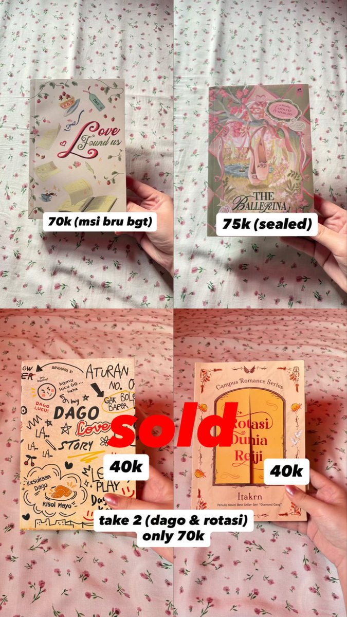 zelzelnutz's tweet photo. WTS WTS 

📍sumsel
sisa 2 ini aja bantu abisinnn
#zonauangㅤ #preloved #novel https://t.co/sOHPaur5oG