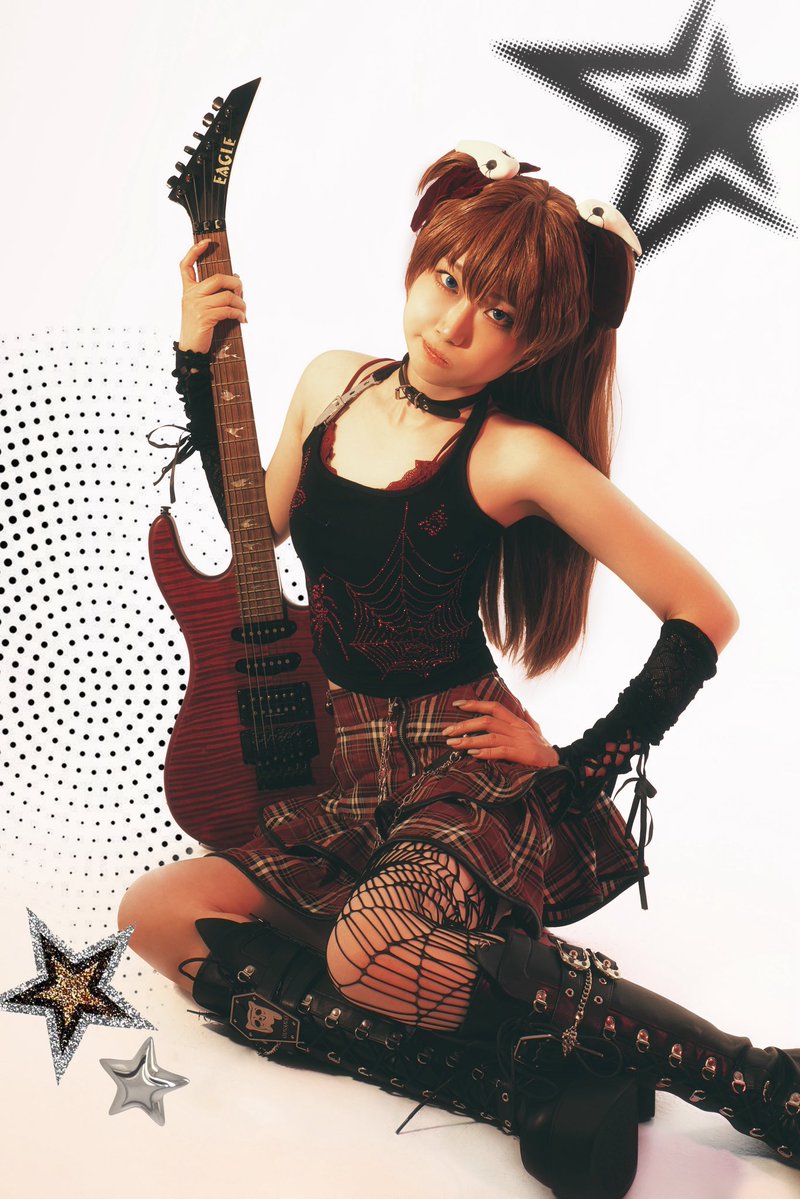 114Summer's tweet photo. Evangelion Asuka🎸❤️‍🩹 https://t.co/QLaDgR7x6s