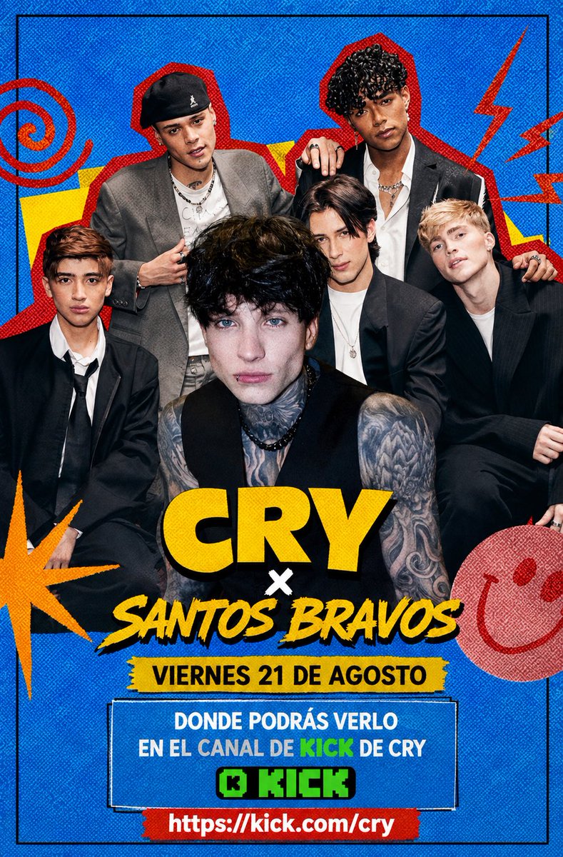 ShyClubXCry's tweet photo. ¡No te pierdas la gran colaboración entre CRY y Santos Bravos! Acompañalos este viernes 21 de agosto en una transmisión imperdible que podrás disfrutar completamente en vivo a través del canal de Kick de CRY en https://t.co/CjnRsfqCC1. https://t.co/ZYsFBrQfcV