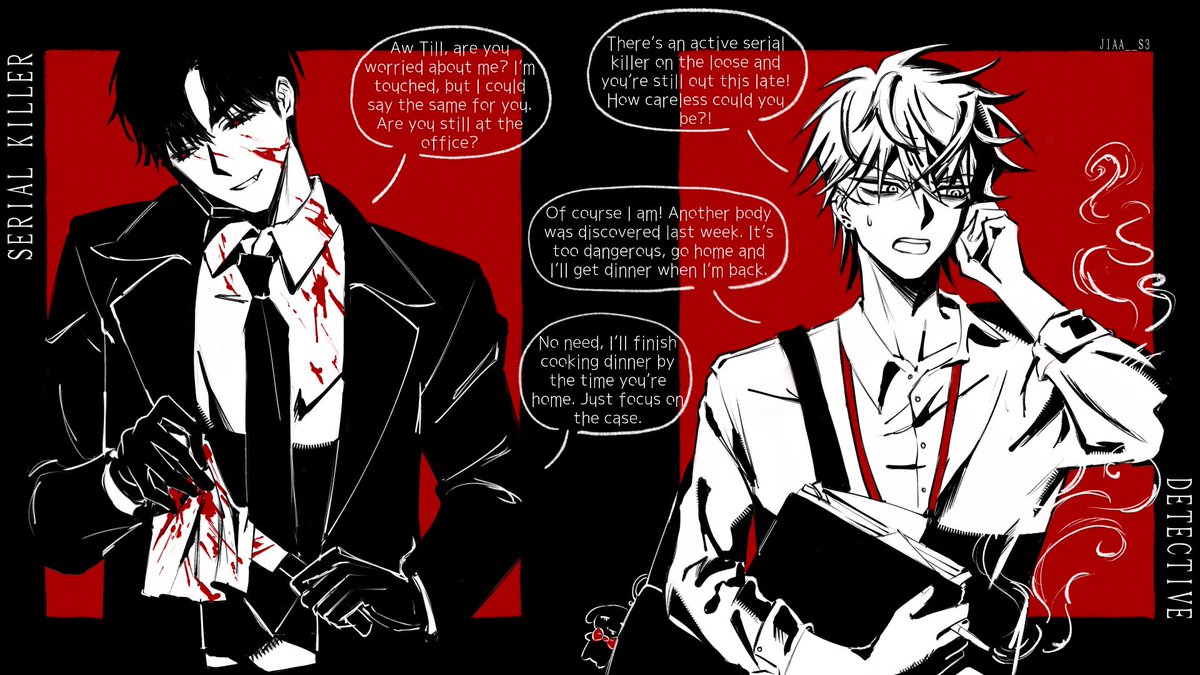 jiaa__s3's tweet photo. a game of cat and mouse
(serial killer ivan x detective till)
#ivantill https://t.co/tEfQNyRRxF