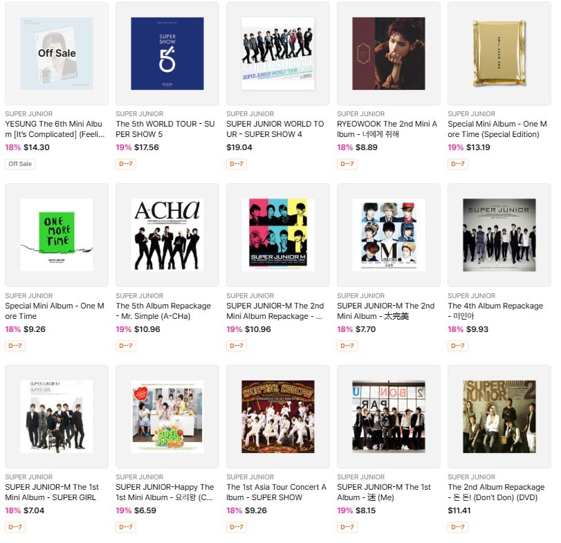 wonniemallow's tweet photo. Is SM planning to restock Super Junior’s old albums? Because SM's berriz store showed that suju and other sm artists's old albums will be available again https://t.co/15pHvOFfFN