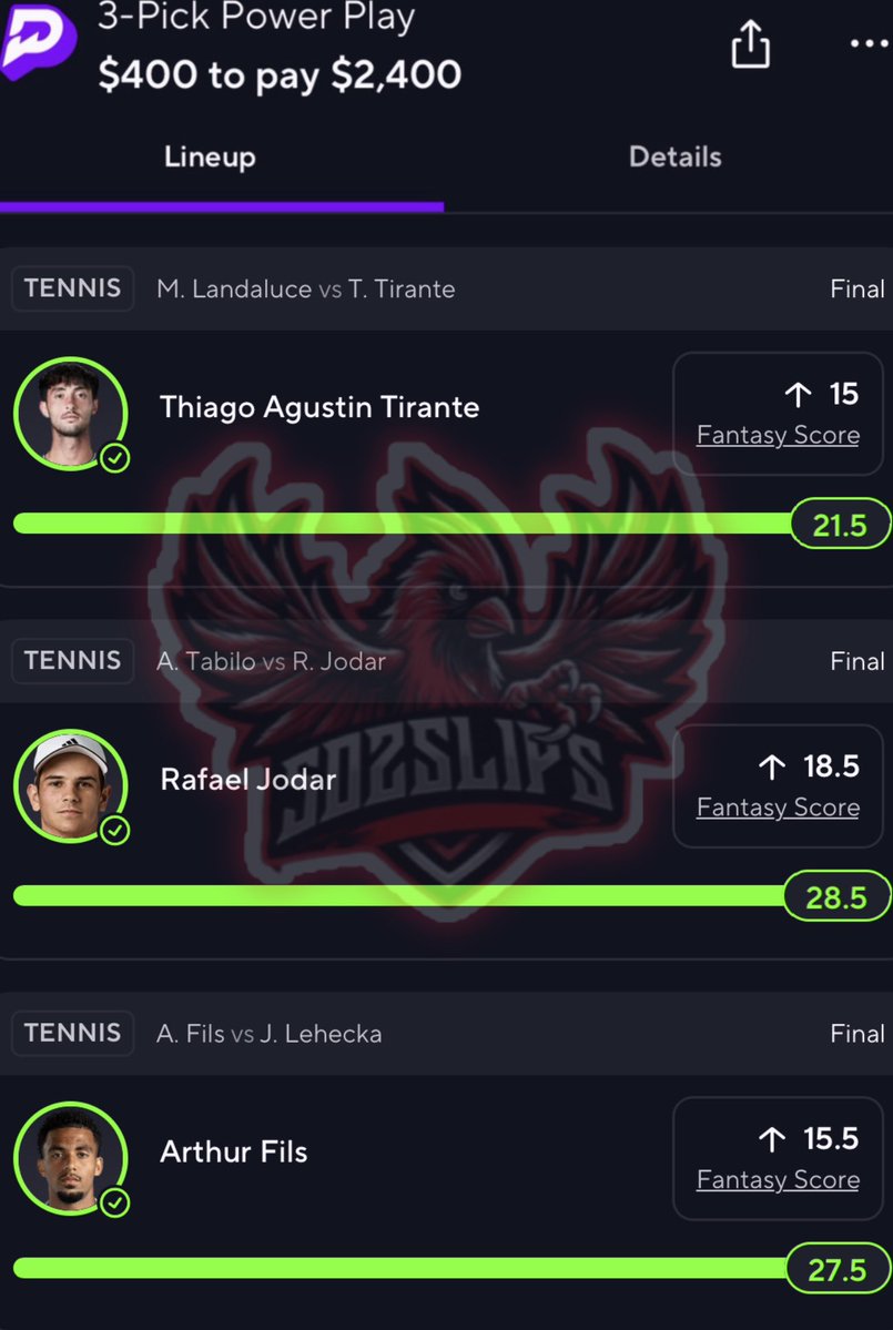 502_Slips's tweet photo. $2,400 6X + 3X TENNIS 🎾 SWEEP 🧹✅

EVERYONE SWITCHED UP WHEN IT GOT ROUGH... LET'S SEE WHO DIDNT 💚

$3,800 PROFIT SECURED FROM TENNIS 🎾 TODAY! ✅

FULL TENNIS 🎾 RE CAP 📝🧹💚

Thiago Tirante O 15 FS ☢️✅
Rafael Jodar O 18.5 FS ✅
Arthur Fils O 15.5 FS ✅
Jakub Mensik O 23 FS ✅

50% OFF PREMIUM IS STILL LIVE ⬇️ 
https://t.co/awG5VEyUu6
