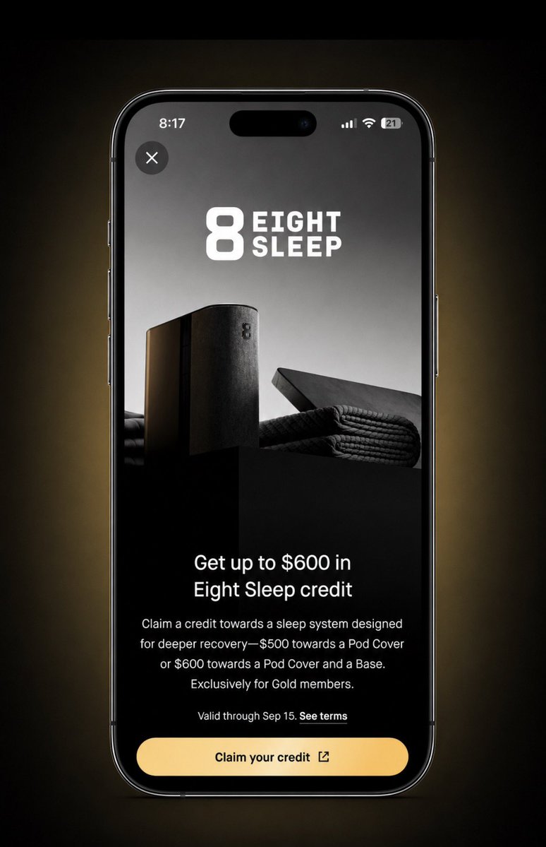 RyDawg42's tweet photo. New $HOOD Gold Member Perk!

Robinhood is now giving Gold Members $600 off a new 8 Sleep Pod and Cover. 
Valid through September 15th. 

Do any of you guys already have an 8 sleep pod and cover? It lets you actively heat or cool each side of your bed separately. https://t.co/QOL2u45RYH