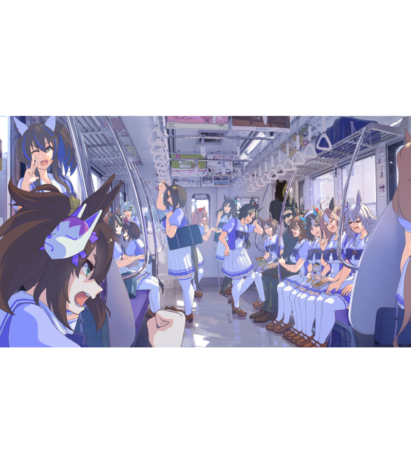 reihou19's tweet photo. ひょっとして今の画像表示の仕様なら、これ上手くいくのでは？

ウマ娘列車 https://t.co/I4drPll6pB