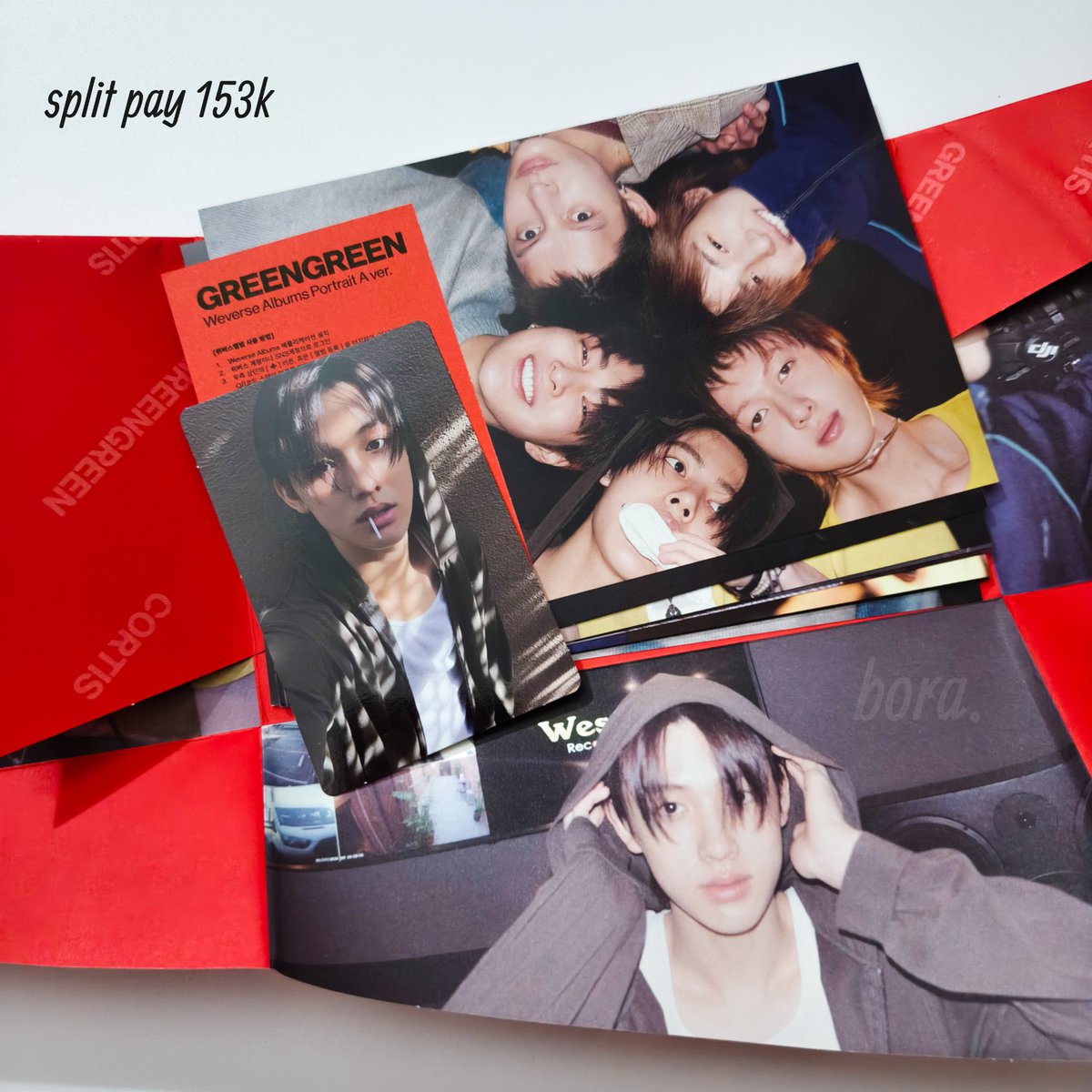 dailyboraid's tweet photo. WTS [ READY STOCK ]

𐙚 UNSEALED WEVERSE ALBUM
The 2nd EP [GREENGREEN]
Portrait A &amp; Panorama B

𐙚 PC / Photocard
SEONGHYEON | SEAN

❥ khusus split pay 🍊
❥ inc. 📦
❥ 📍 JKT
❥ 💌 DM + MT

#coersell #cortisell #corsell #zonauang #zonajajan #wts https://t.co/TSDehXvEon