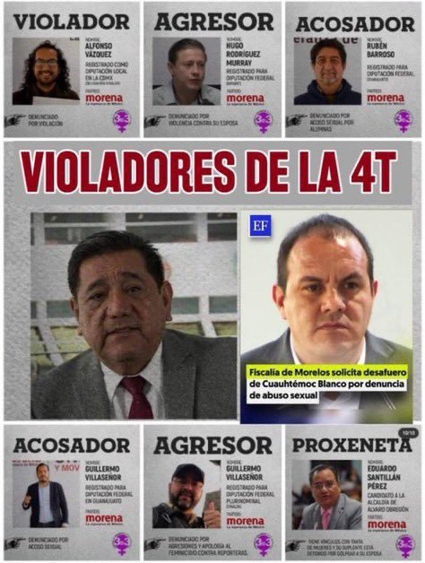_npm_start's tweet photo. @mujeresgobmx Mucho apoyo a la mujer ¿Donde estuvieron cuando Cuauhtémoc Blanco y Salgado Macedonio fueron denunciados con pruebas por violación? Chinguen a su madre pinches doble moral. https://t.co/tgTa8aeVXy