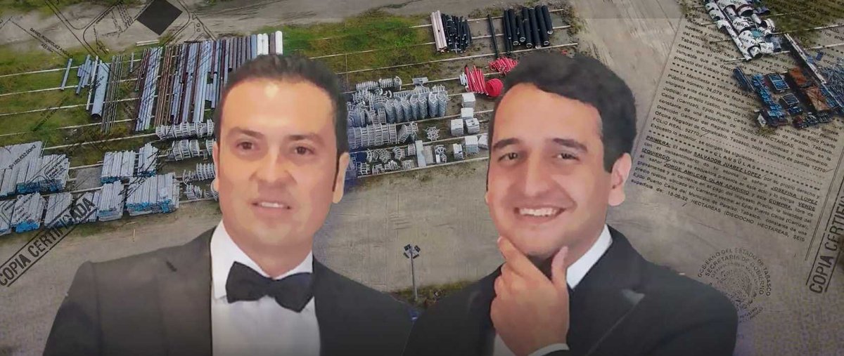 JTrianaT's tweet photo. Amílcar Olán, el prestanombres de Andy López, tiene un hermano con antecedentes penales que presume su relación con el CJNG y cómo recibió su ayuda para facilitar al Clan la explotación del balasto para el Tren Maya.

Una verdadera mafia, con el junior holgazán al frente. https://t.co/AJUow4T0sS